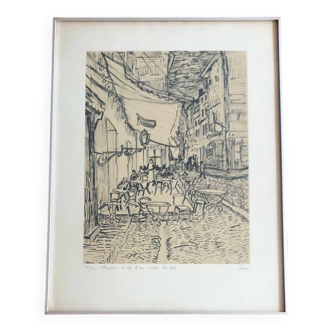 Framed lithograph of Salinas