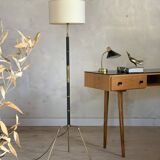 Lampadaire tripode laiton vintage