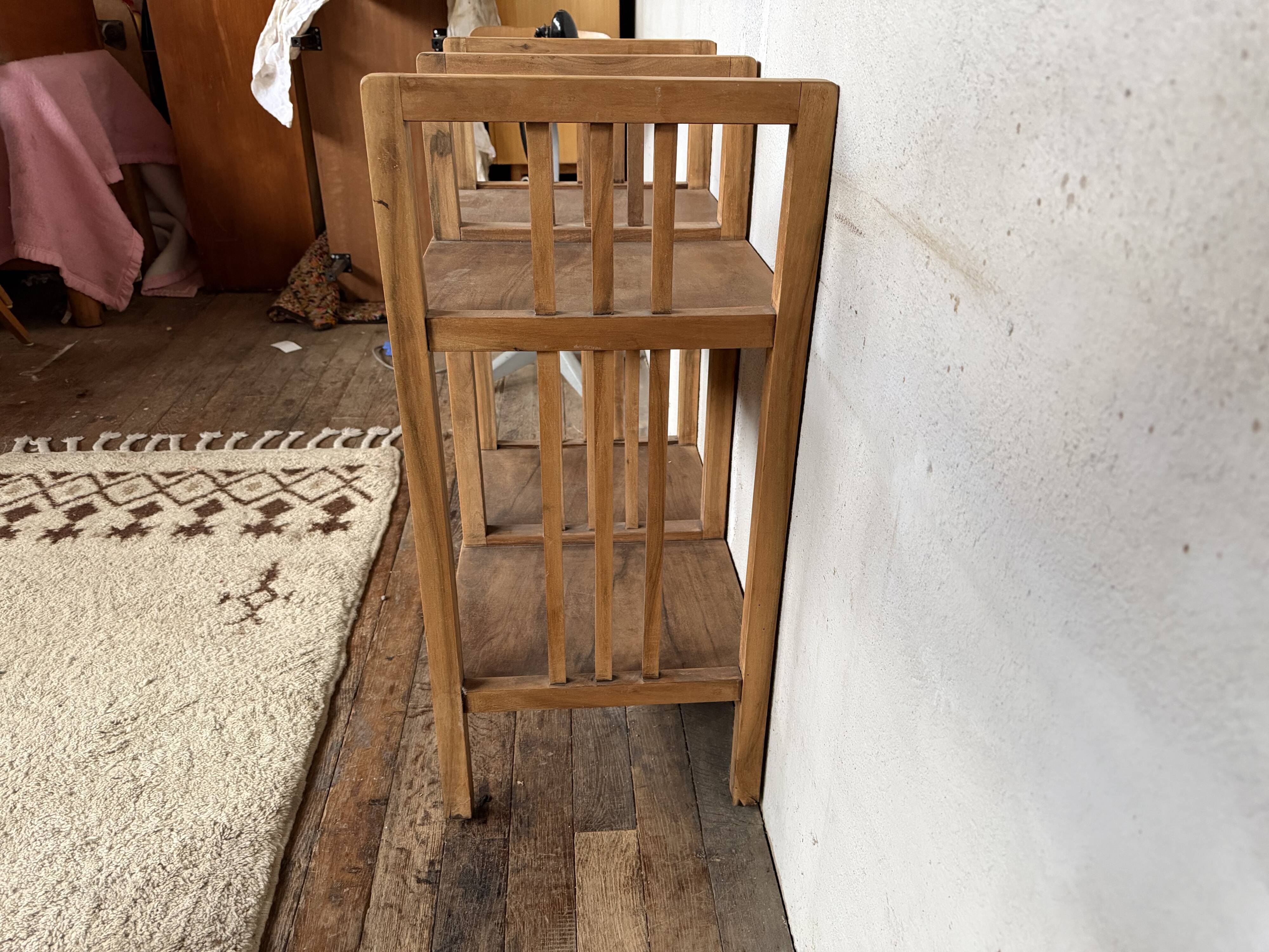 Etagère administrative bois brut 1930