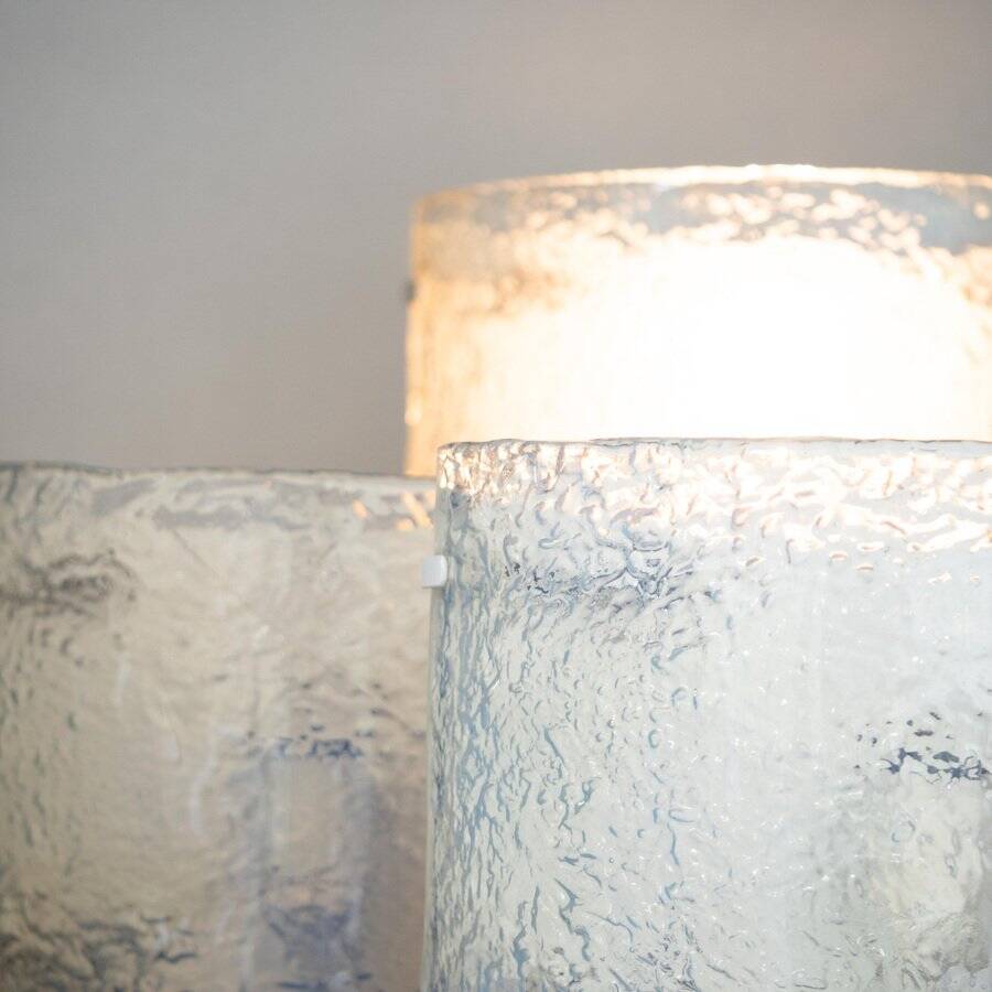 Vintage Murano glass wall lamps by Mazzega, Italy, 1970, set of 4