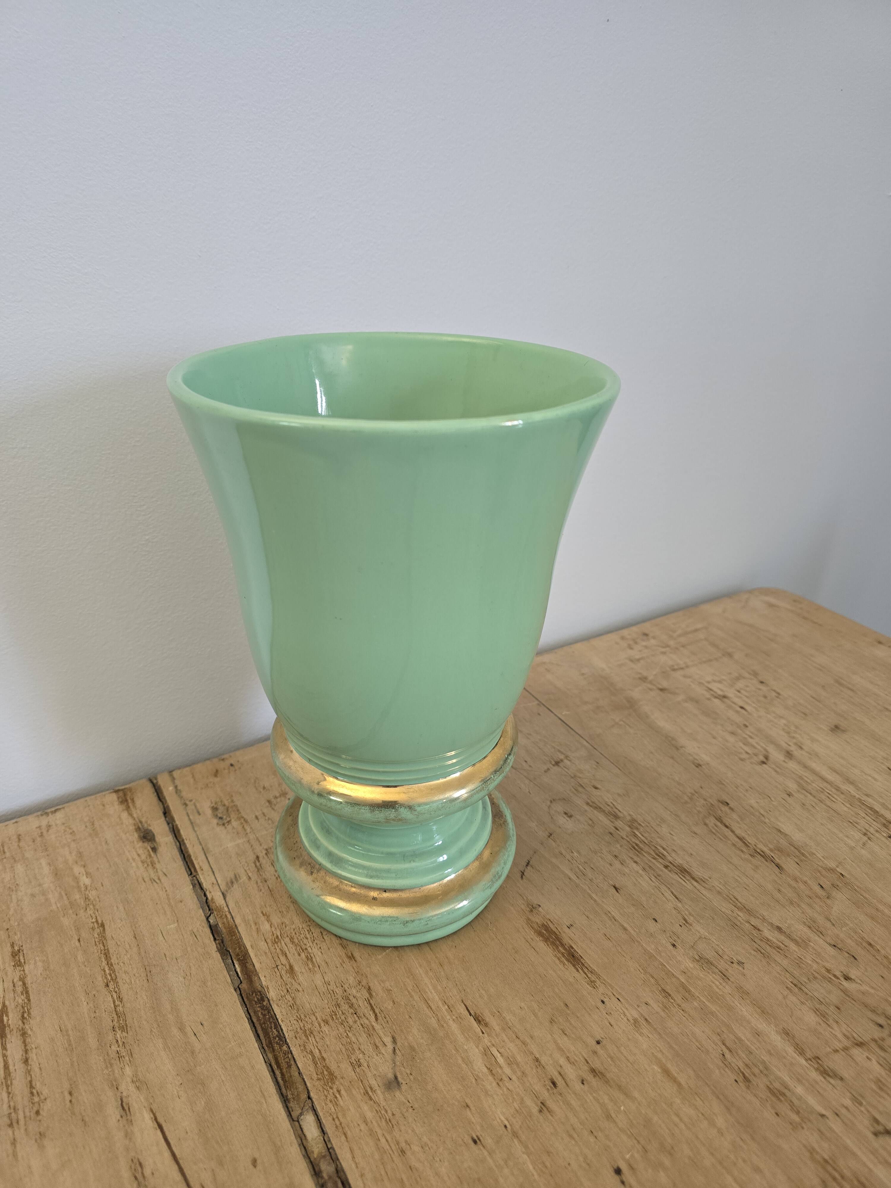 Vase vert céramique Saint Clément
