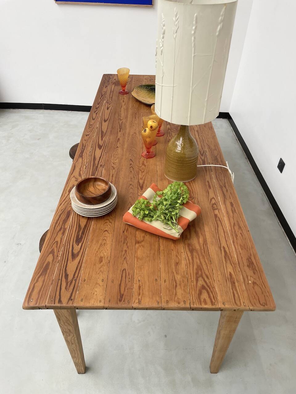Pine and oak farmhouse table 220 cm