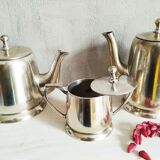 Coffee pot, teapot, sugar bowl and art deco milk pot