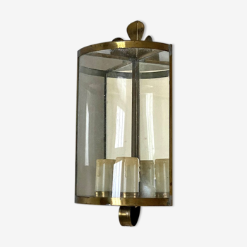 Vintage 50's golden metal corner lantern