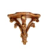 Golden wood wall console in Louis XV style.