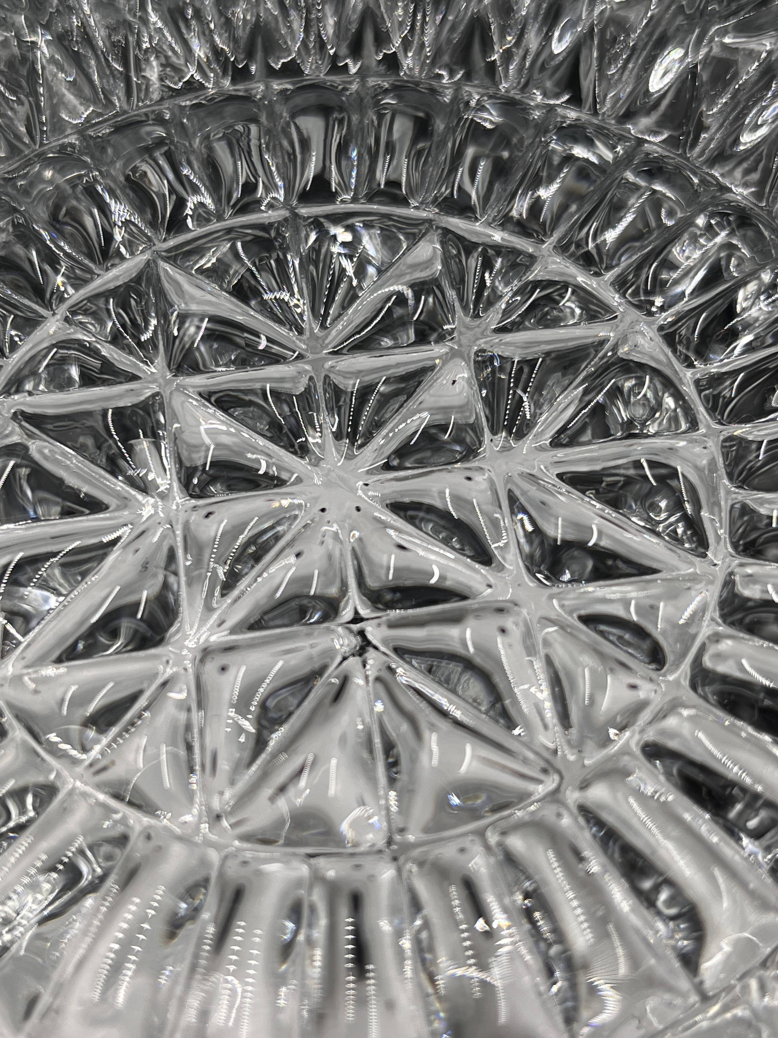 Plafonnier en verre relief