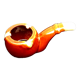 Cendrier en forme de pipe années 1950  céramique vernissée
