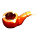 Cendrier en forme de pipe années 1950  céramique vernissée