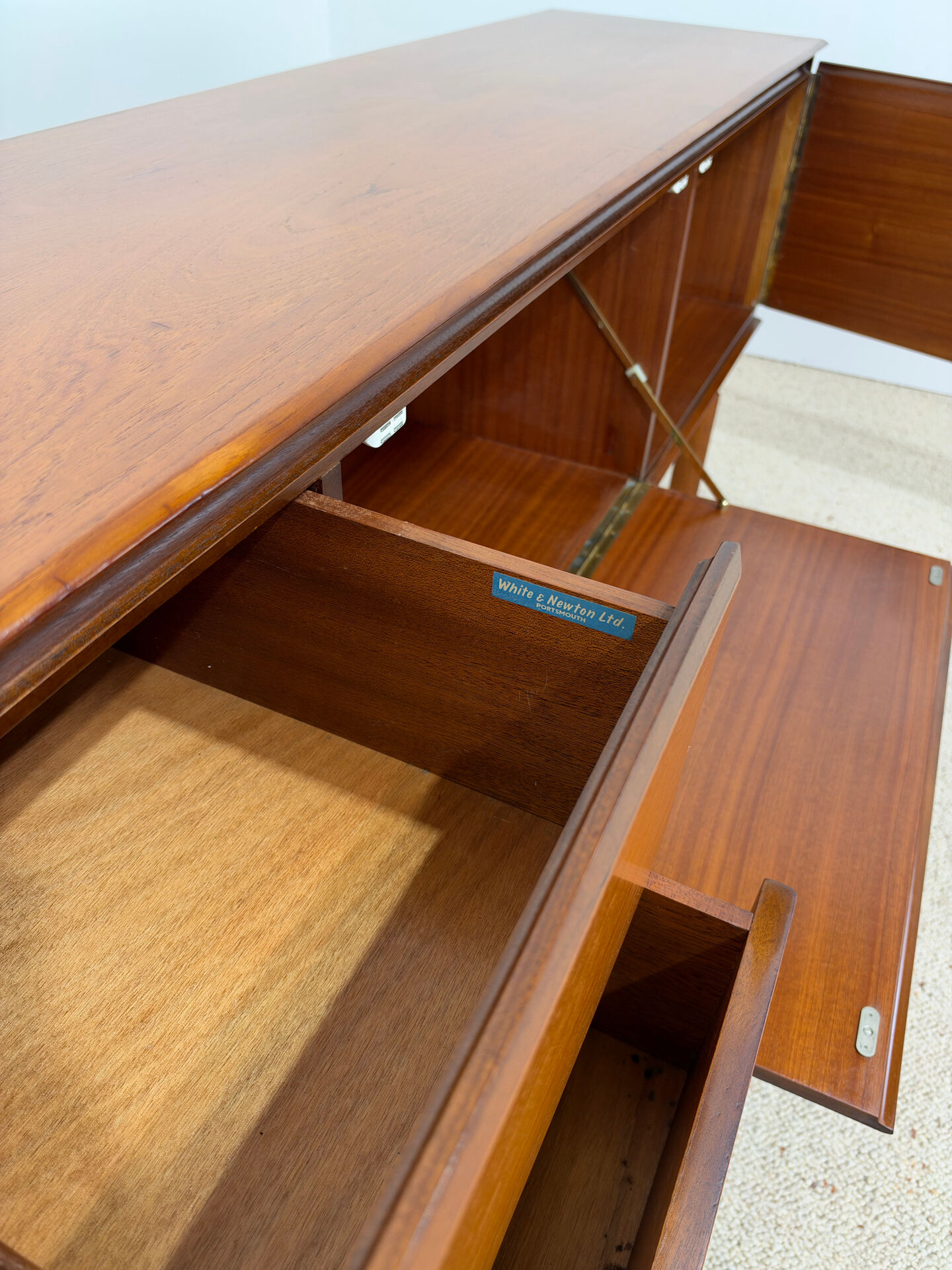 Vintage teak sideboard – White & Newton – 1960s