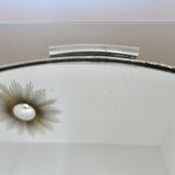 Round mirror tray, in chrome metal, Art Deco, 1930s-1940s