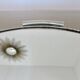 Plateau miroir rond, en métal chromé, art déco, années 30-40