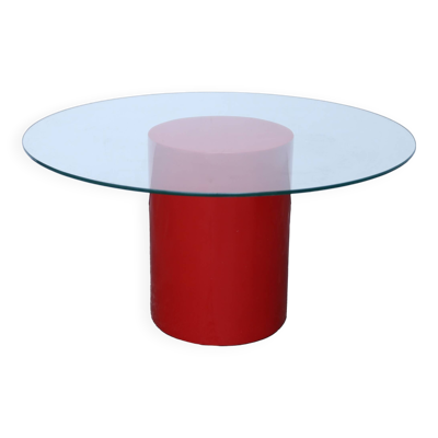 Table basse pied rouge