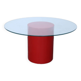 Table basse pied rouge