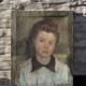 Portrait à l'huile d'une jeune femme par Gustave Balenghien