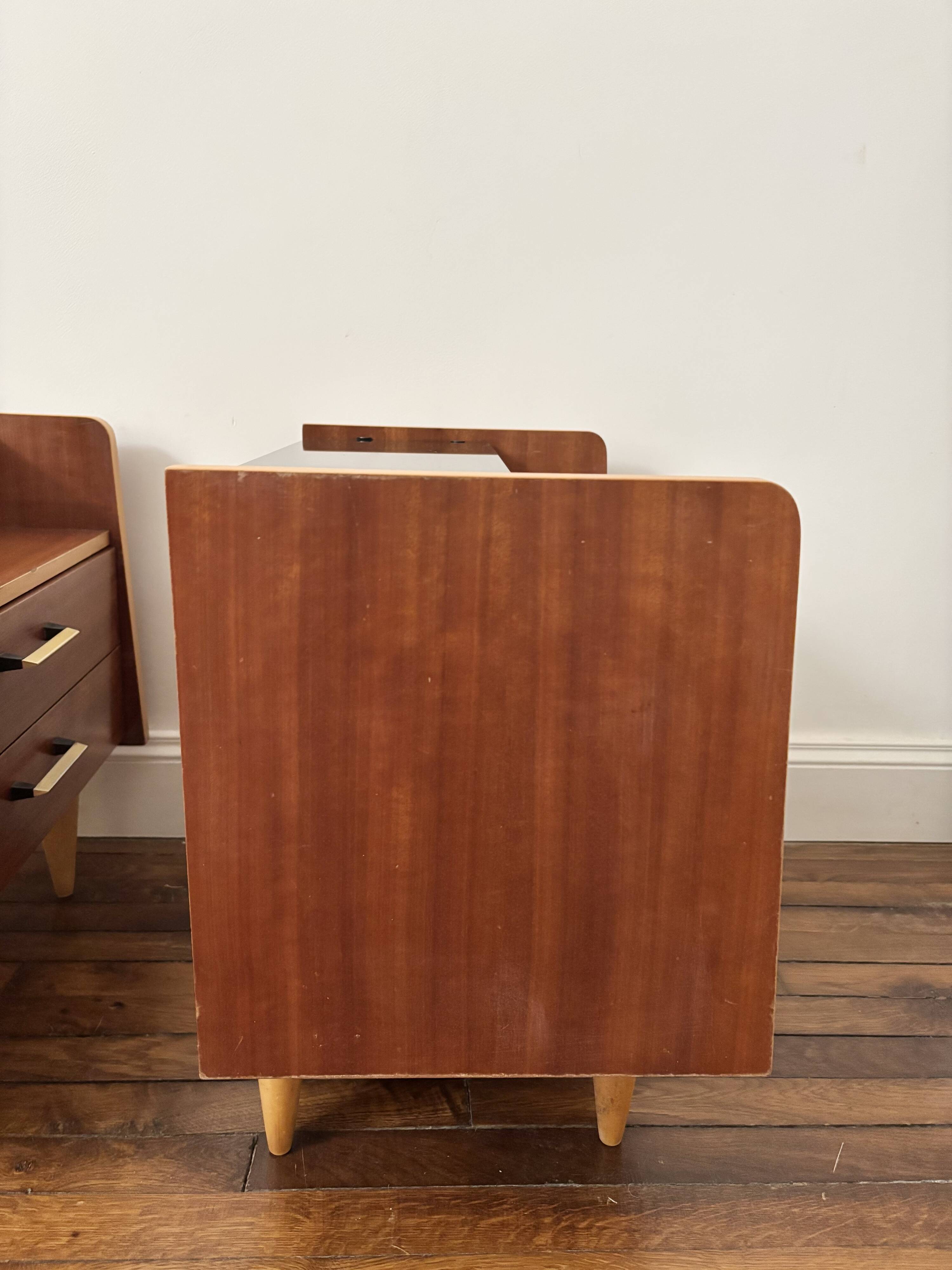 Paire tables de chevet vintage mid-century
