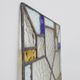 Art Deco Leaded Glass Panel with Geometric Cross Motif, Belgium, Circa 1920