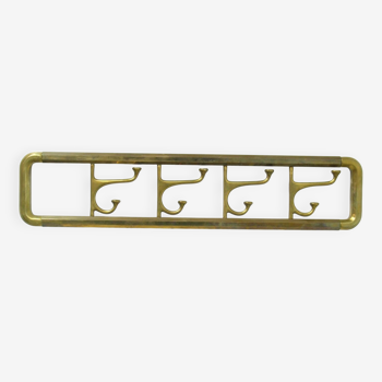 Wall Brass Coat Rack, 1970s