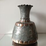 Bougeoir antique en cuivre d'art islamique
