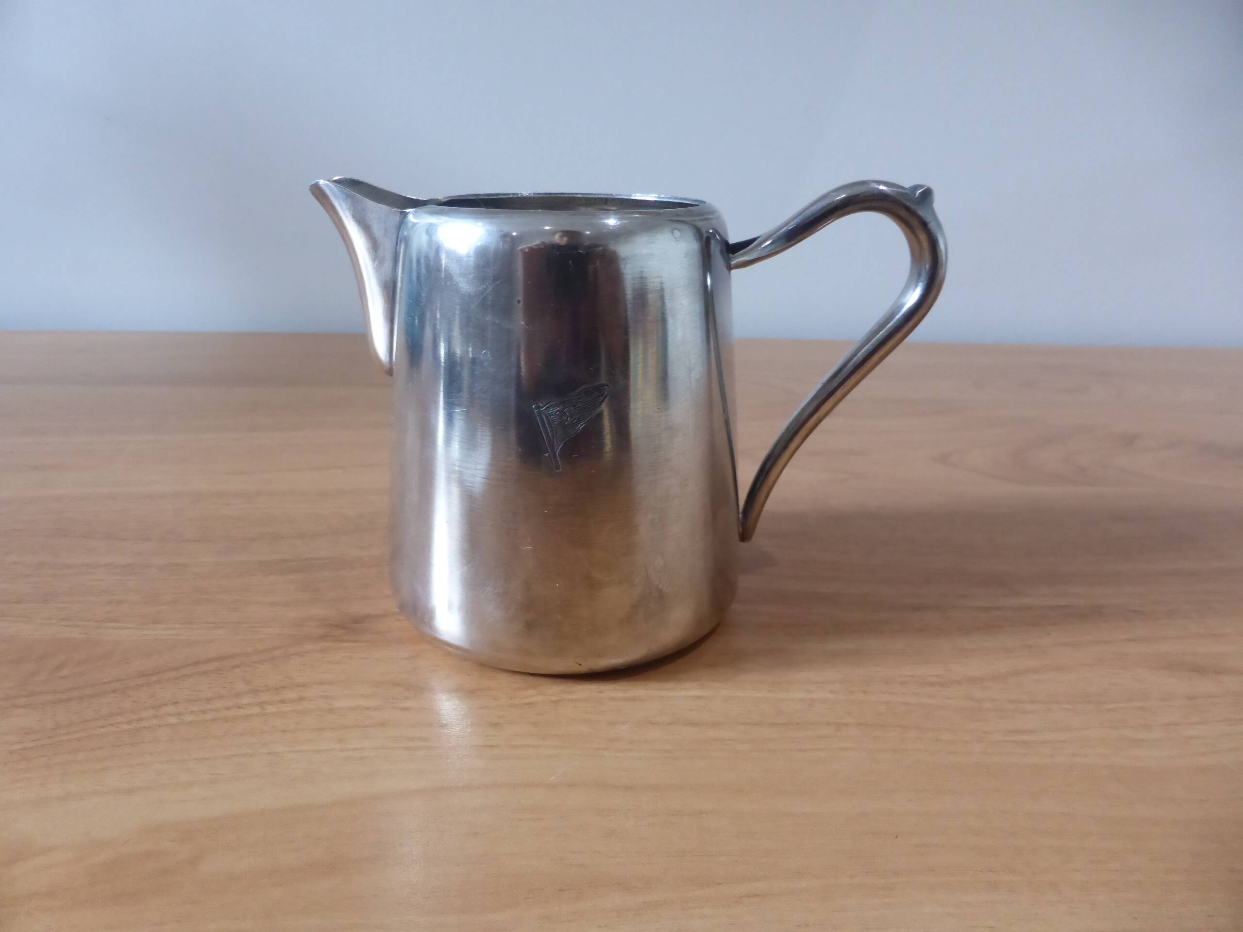 Vintage silver metal milk jug, creamer