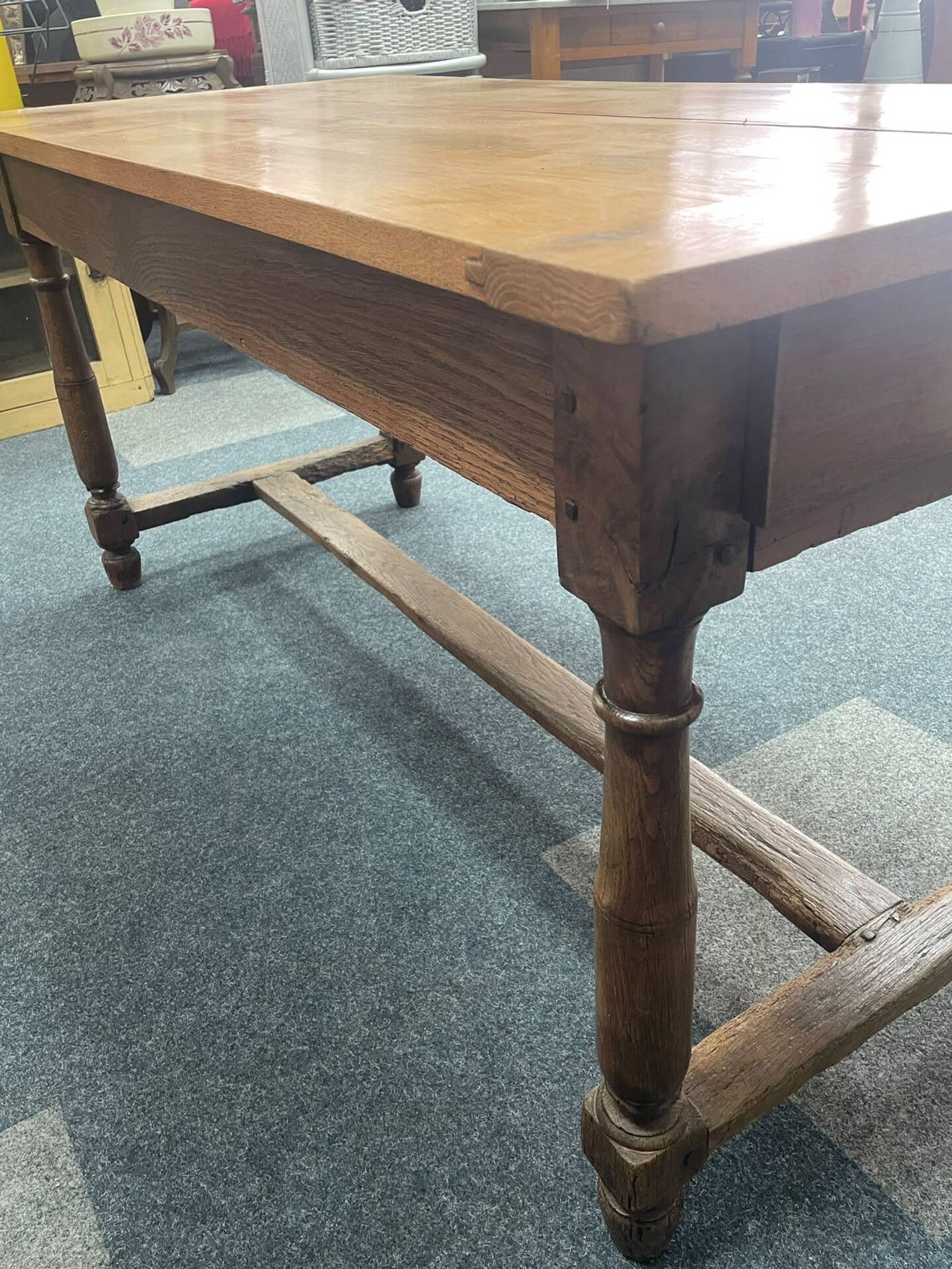 Old Louis XIII farmhouse table in solid oak – Console / Island of