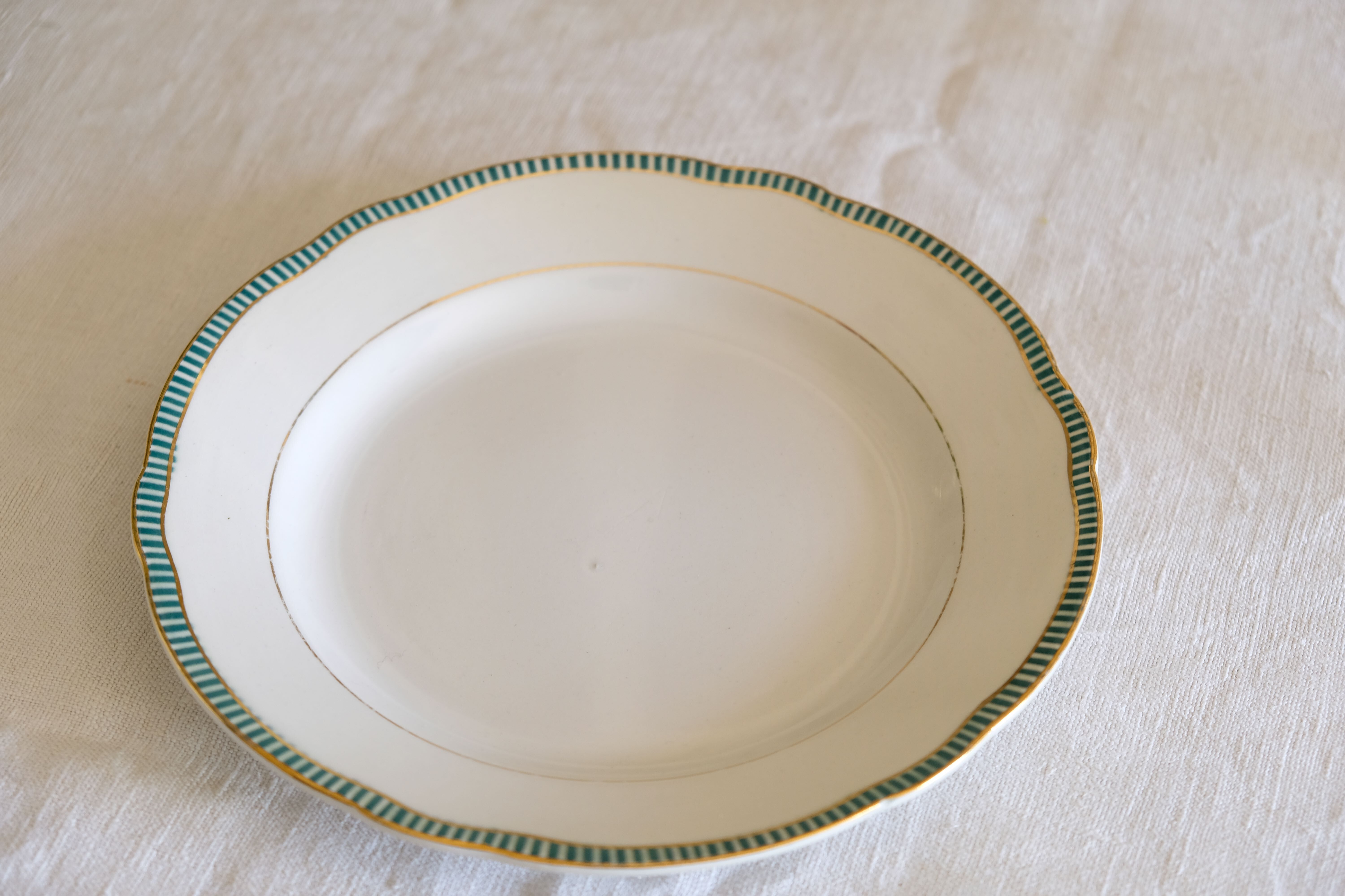 4 porcelain dessert plates collection ''Juan'' Sarreguemine Digoin 1950