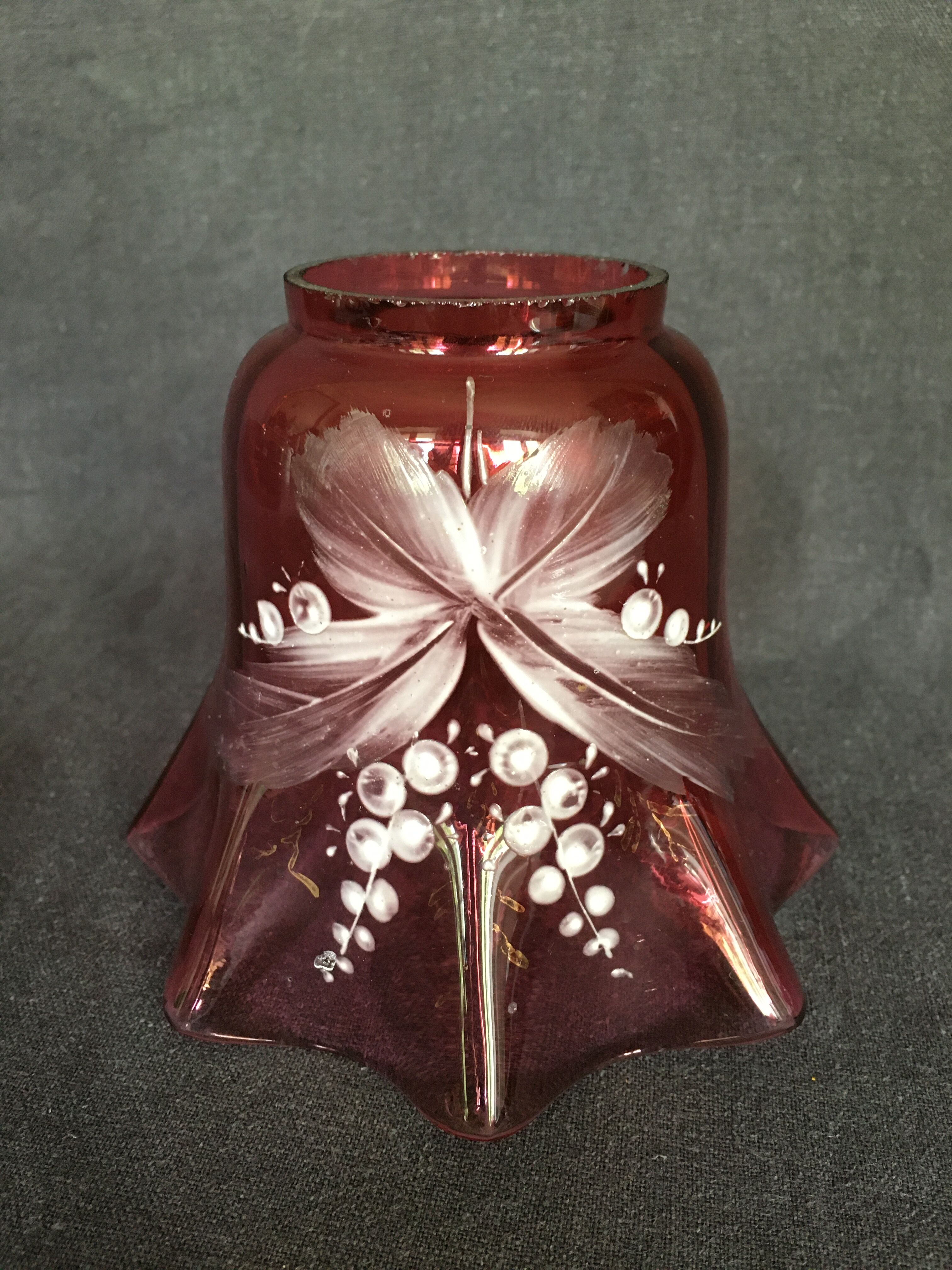 Enamelled red tulips