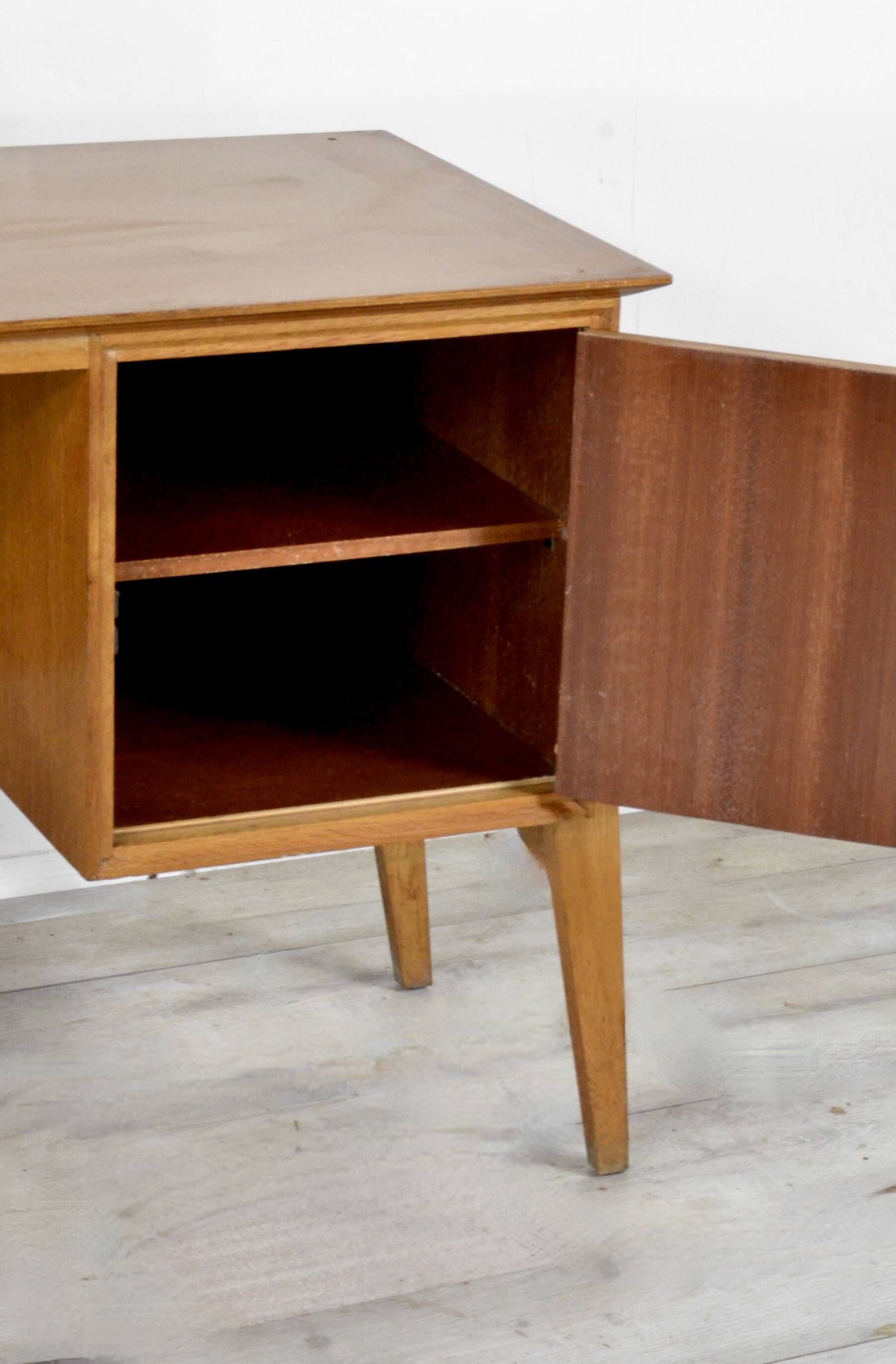 Midcentury Teak Petite Desk / Dresser By Meredew. Vintage Modern Danish Sca