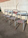 Set of 4 metal bistro chairs