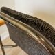 Vintage Beech Wood Dining Chair: 1970s Space Age Black Fabric