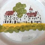 Faïence de Charolles Ancienne assiette Décor traditionnel