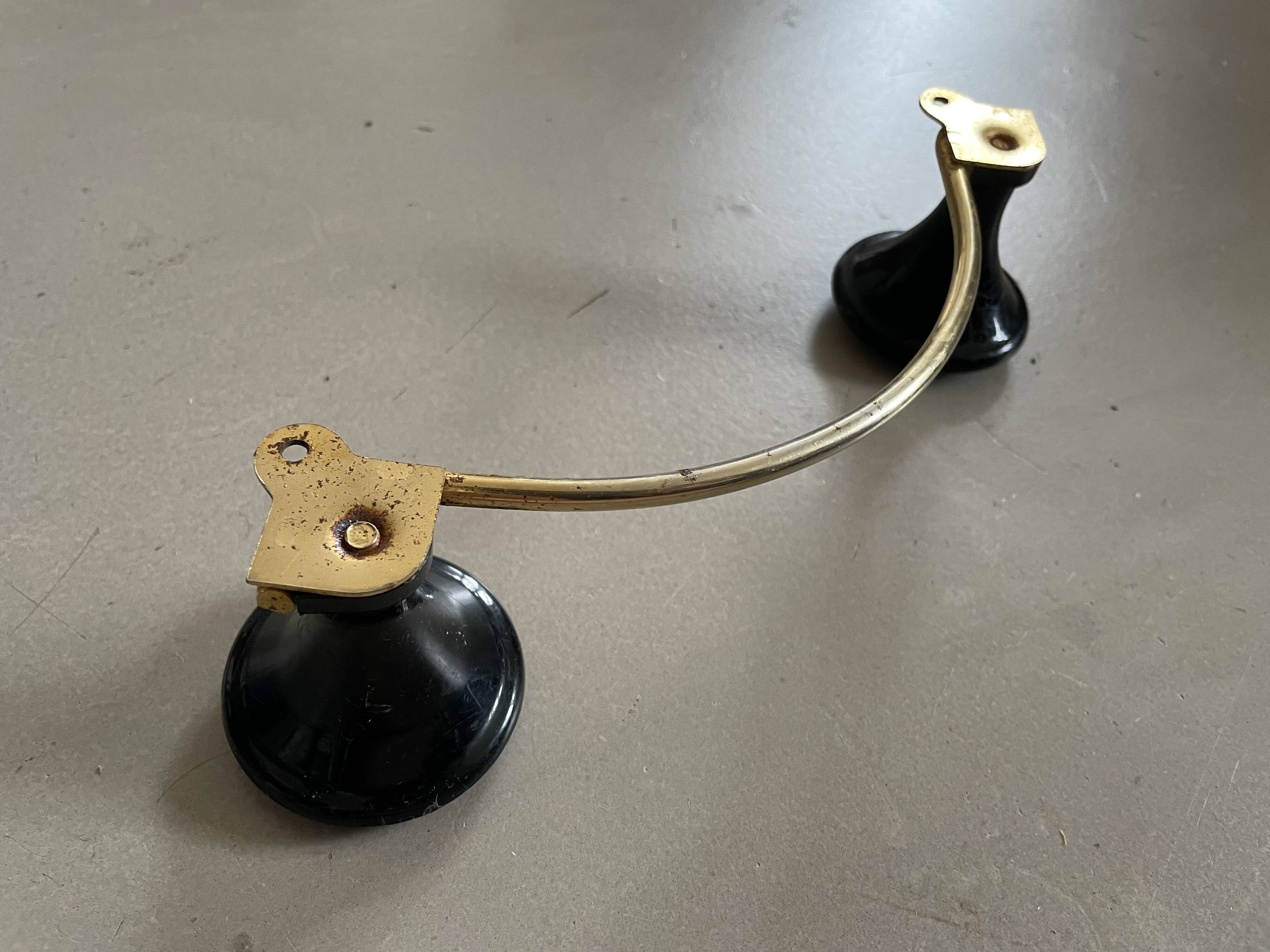 Old double golden coat hook