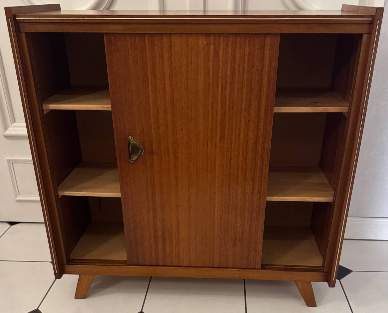 Vintage shoe cabinet with splayed legs