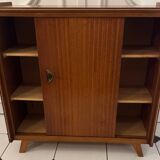 Vintage shoe cabinet with splayed legs