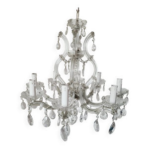 lustre ancien en cristal - feux