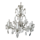 Antique crystal chandelier 8 lights 68 x 56