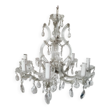 Antique crystal chandelier 8 lights 68 x 56
