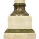 Antique Column Pedestal Onyx Marble and Bronze 19th Century 115cm