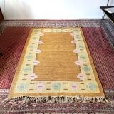 Tapis en laine röllakan, suède années 1960/1970, vintage, mid-c moderne