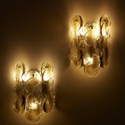 Pair of julius theodor kalmar glass wall lights, 1960s