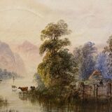 Watercolor paintings "Lucustrene Landscape" Edwin Earp (1851-1945)