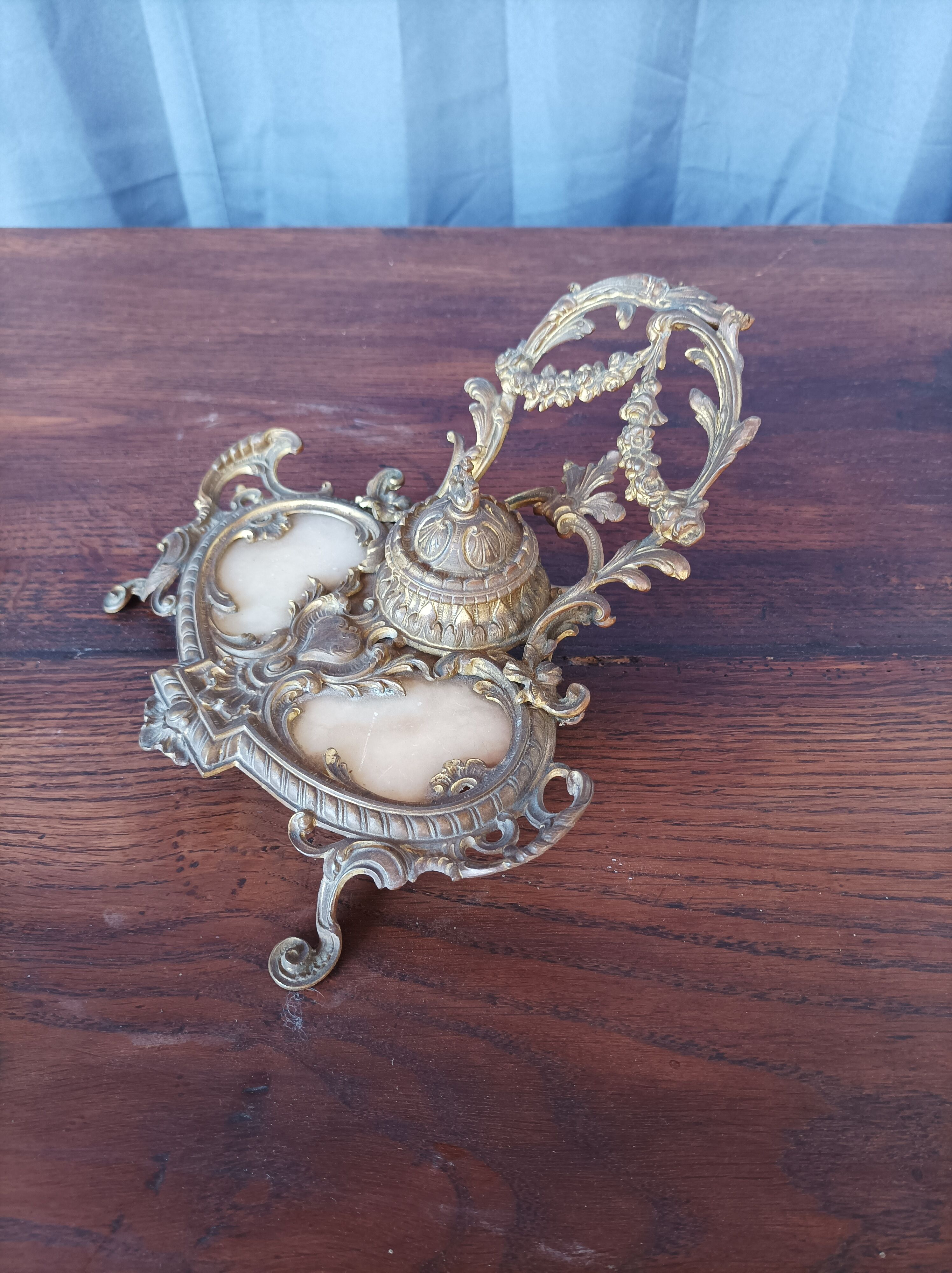 Bronze inkwell style Rocaille XXth