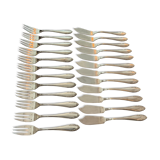 Box 24 cutlery fish .silver metal