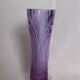 Violet mauve cut crystal soliflore vase, Cristal d’Arques
