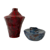 Lot 2 ceramic vases, circa 1970