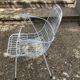4 vintage 60s garden armchairs in white metal