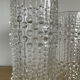 Pair of vintage Bubble roll vases in moulded glass