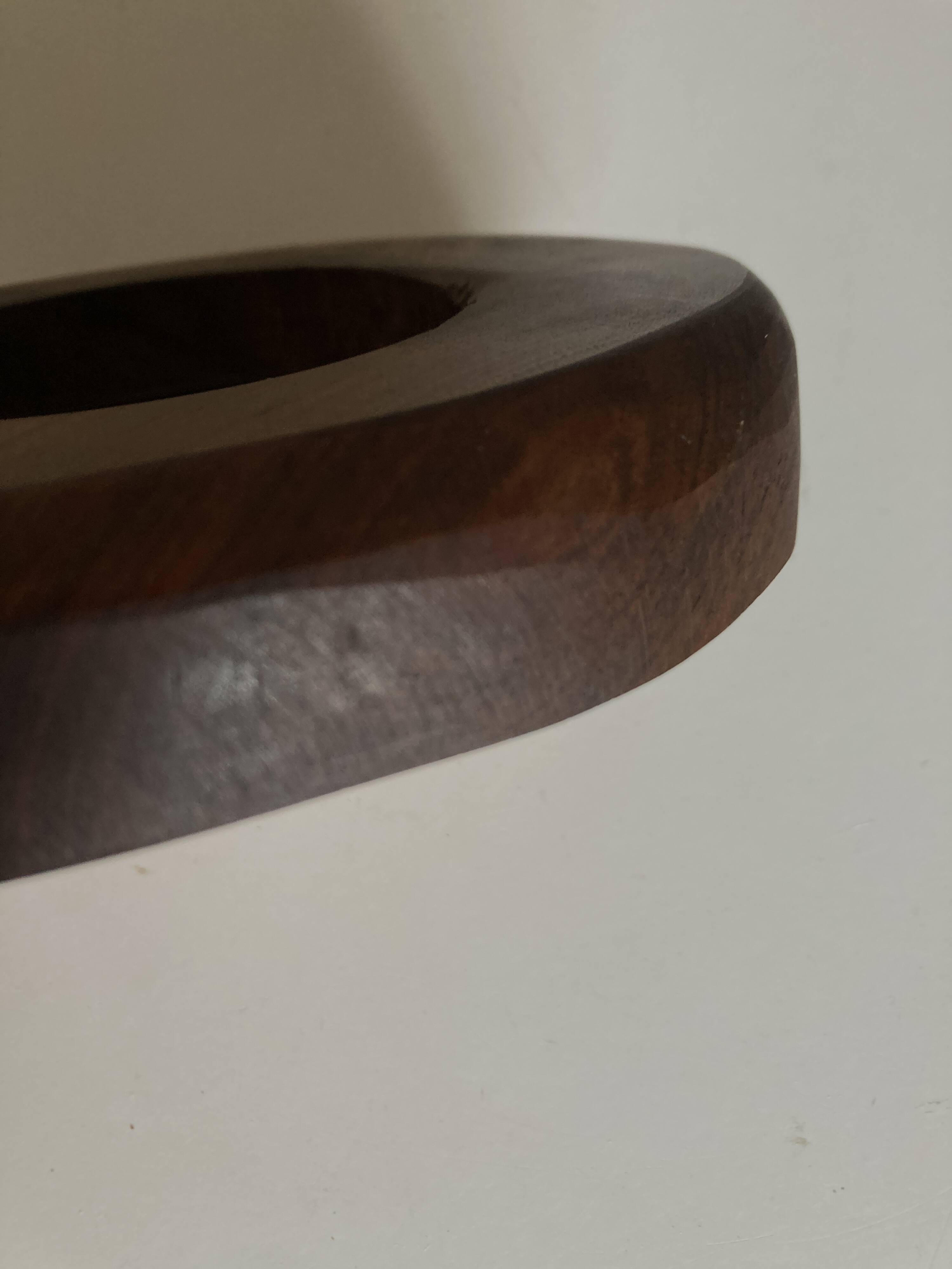 1970 brutalist mirror in elm by Richard Lecompte dlg A. Noll popular art