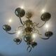 Antique Dutch 6-light chandelier in solid bronze