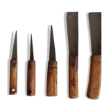 Set of 5 ancient knives, Brutalist Folk Art