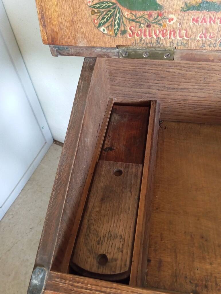 1900s oak desk with interior paint